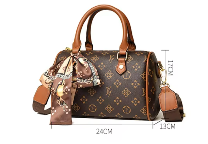 Women Vintage Boston Shoulder & Handbag - High Quality PU Leather