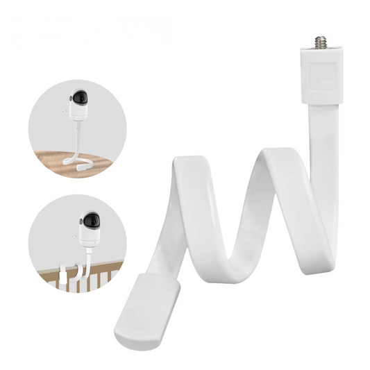 Baby Monitor Holder White Flexible Silicon Baby Camera Bracket No Drilling Crib Cradle Rod Hose Holder Flexible Twist Mounting