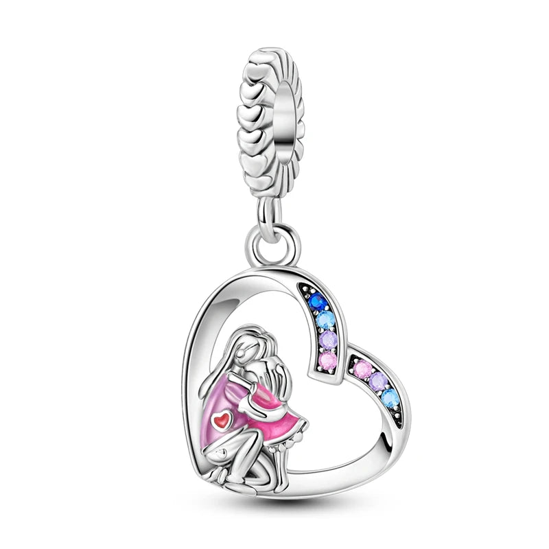 Charms 925 Sterling Silver With Zircon - Charms Fit Pandora Bracelet - Choose Your Style