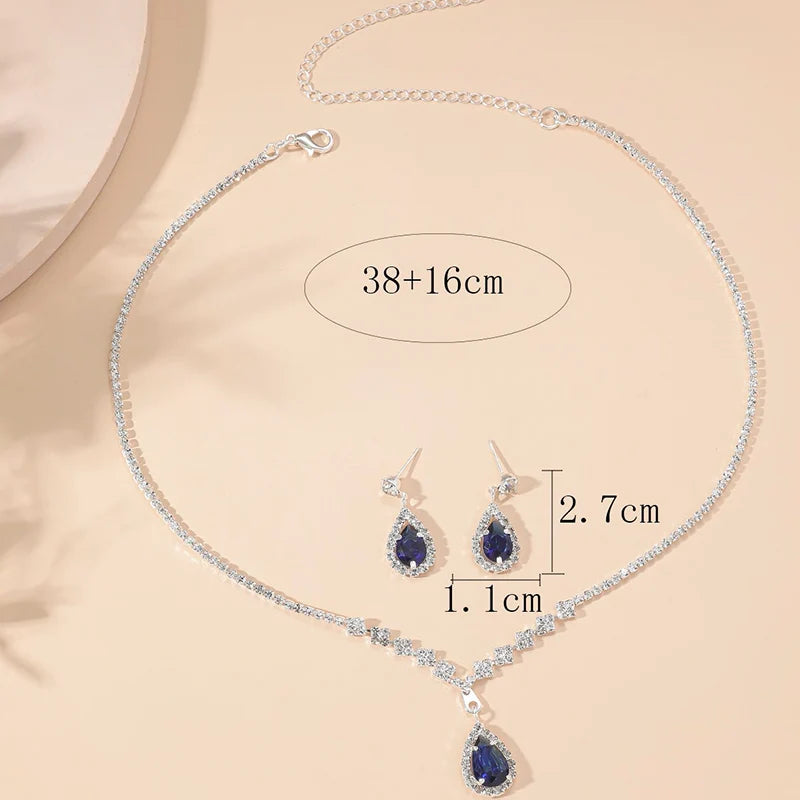 Bridal & Bridesmaid Jewellery Set - Necklace and Earring