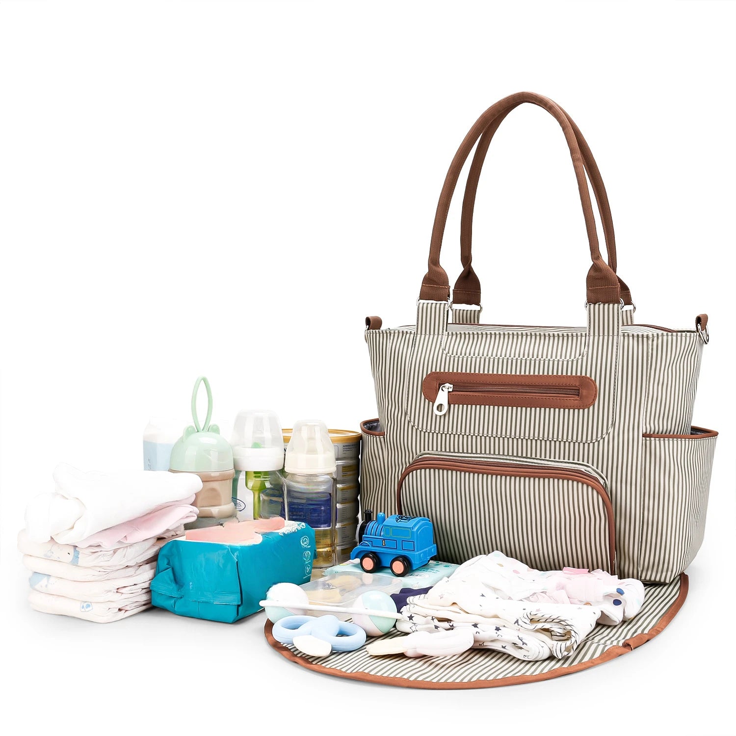 Baby Changing Nappy Bag Set 7 Pc -  For Travel