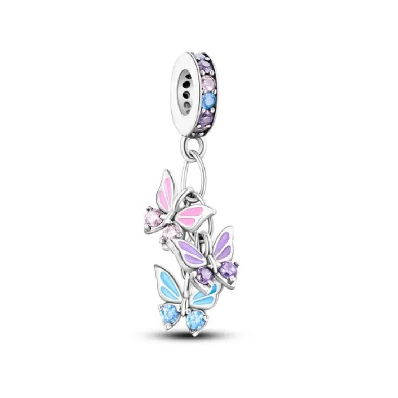 Charms 925 Sterling Silver With Zircon - Charms Fit Pandora Bracelet - Choose Your Style