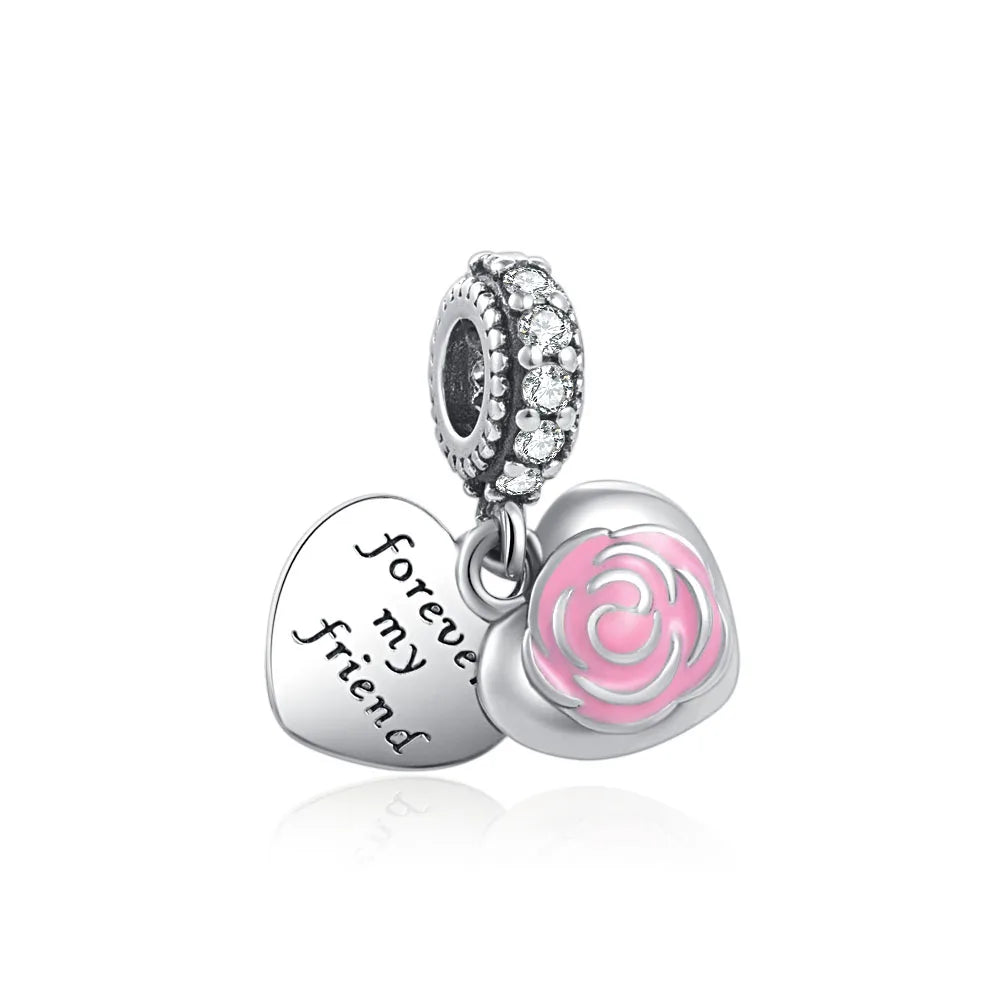 Charms 925 Sterling Silver With Zircon - Charms Fit Pandora Bracelet - Choose Your Style