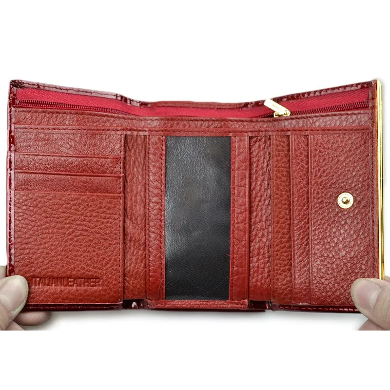 Genuine Leather Purse For Women - Long Alligator Pattern 