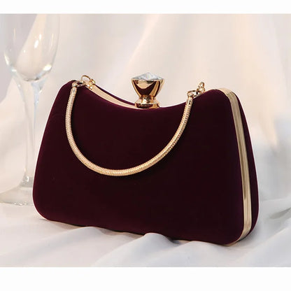 Evening Fancy Clutch Handbag Velvet 