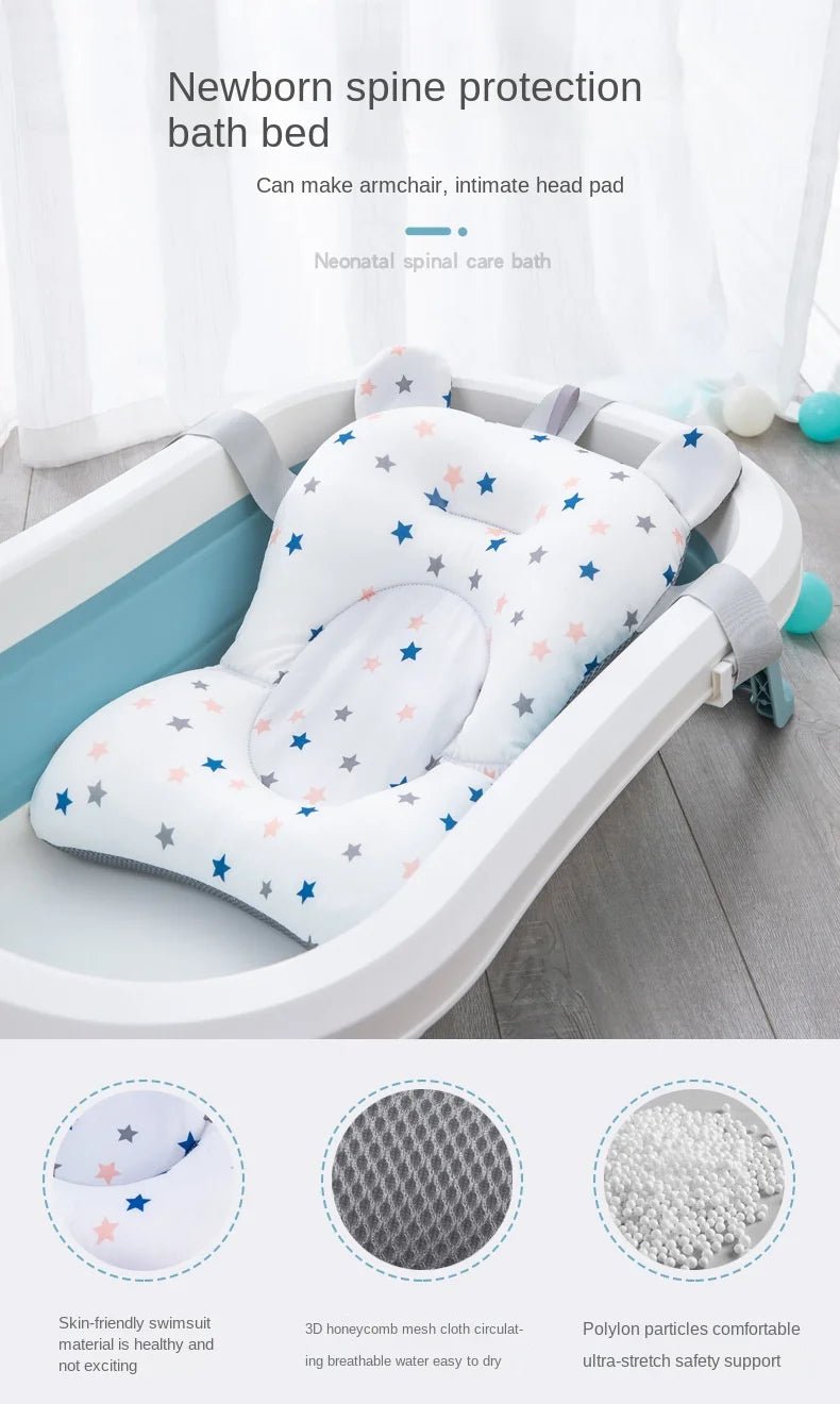 Baby Bath Anti-Slip Cushion Portable - Seat Floating - Newborn Bathtub Pad Mat Security - Regal Allure