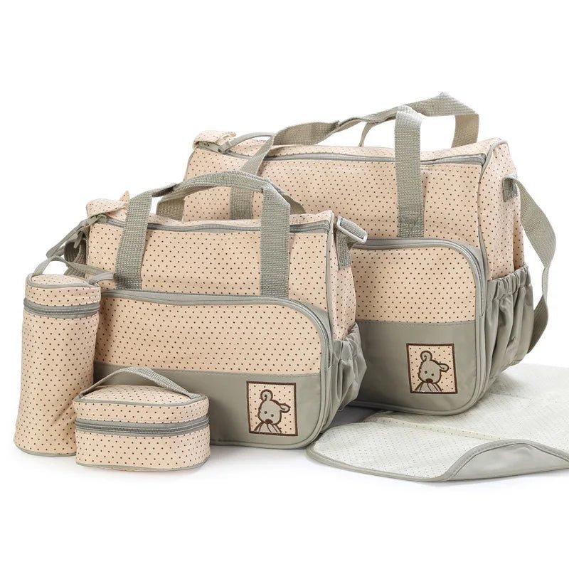 Baby Changing Nappy Bag Set 5 Pcs Waterproof - Maternity Baby Set 