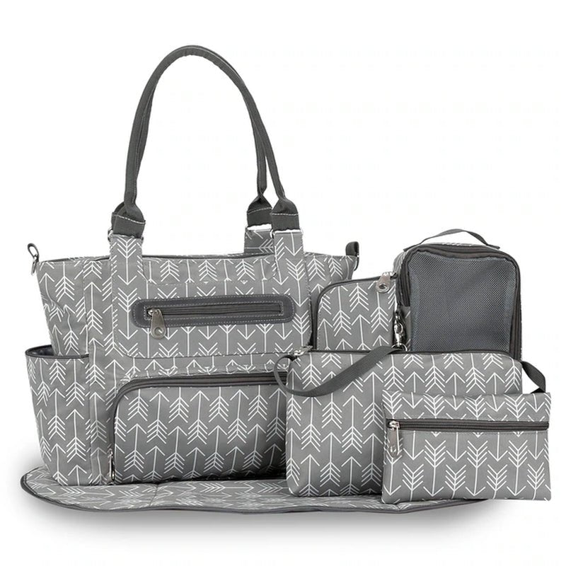 Baby Changing Nappy Bag Set 7 Pc - For Travel - Regal Allure