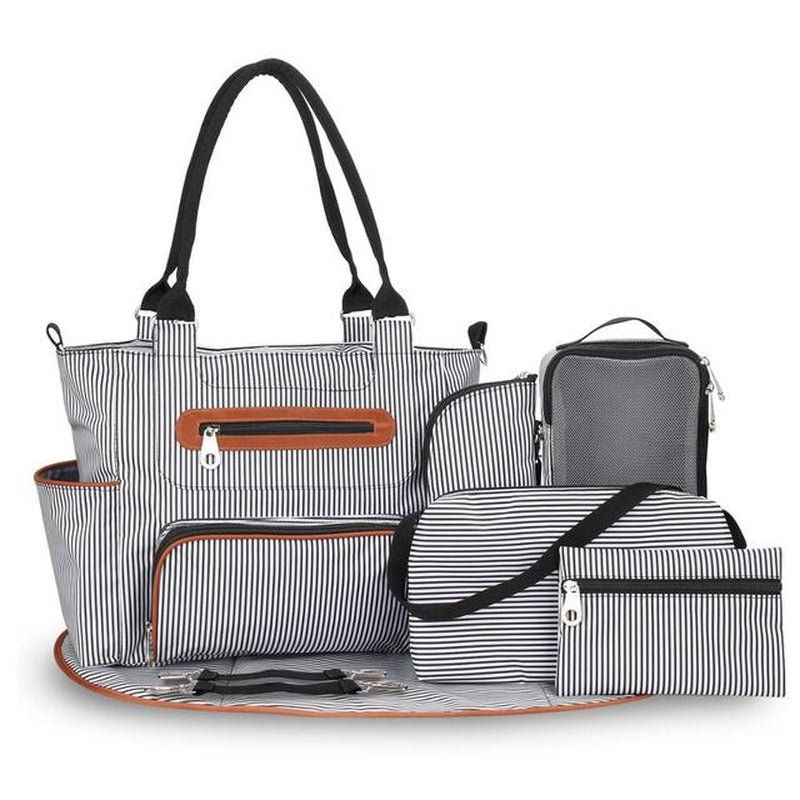 Baby Changing Nappy Bag Set 7 Pc - For Travel - Regal Allure