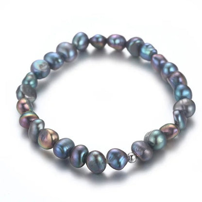 Baroque Real Freshwater Natural Pearl Bracelets With 925 Silver - Regal Allure