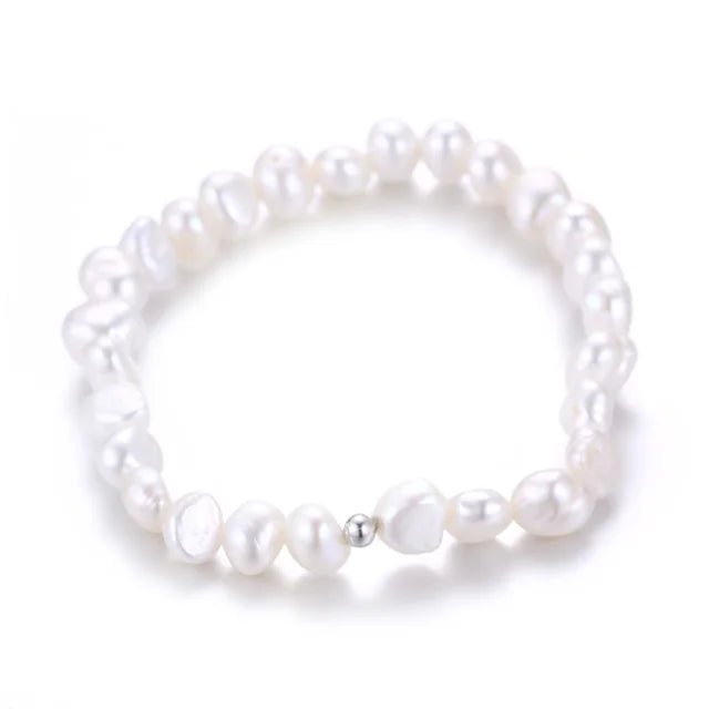 Baroque Real Freshwater Natural Pearl Bracelets With 925 Silver - Regal Allure