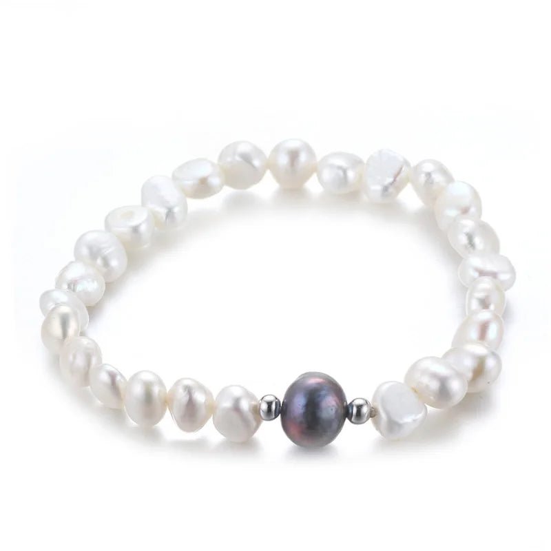 Baroque Real Freshwater Natural Pearl Bracelets With 925 Silver - Regal Allure