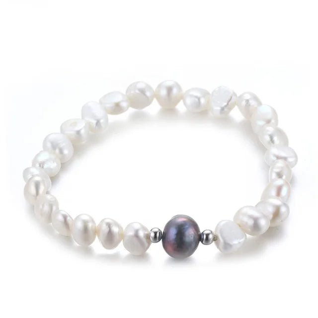 Baroque Real Freshwater Natural Pearl Bracelets With 925 Silver - Regal Allure