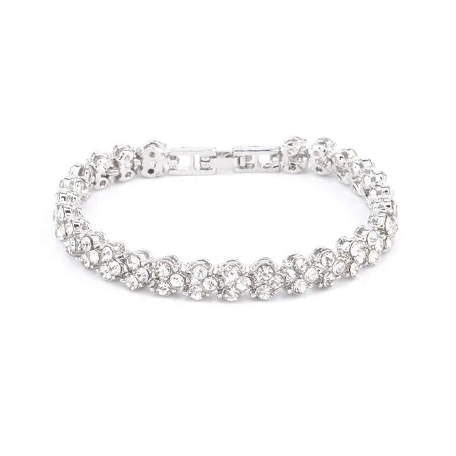 Bracelet For Wedding and Brides - Rhinestone Zircon - Regal Allure