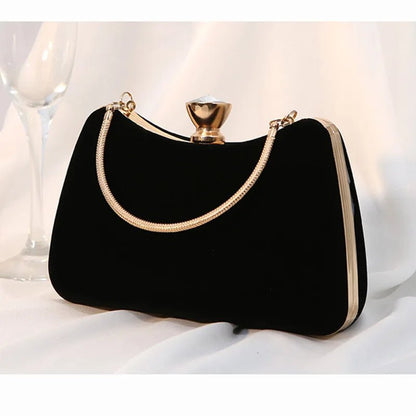 Evening Fancy Clutch Handbag Velvet - Regal Allure