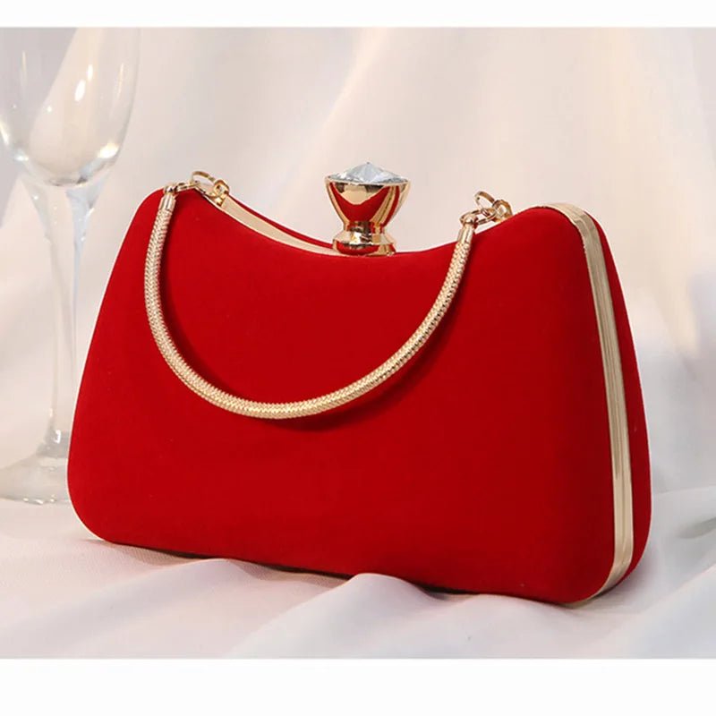 Evening Fancy Clutch Handbag Velvet - Regal Allure