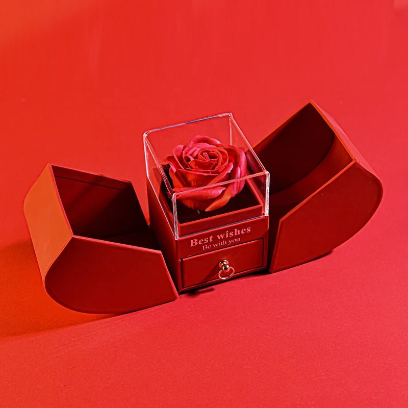 Gift Box Eternal Rose With Necklace for Mother's Day / Valentine/ Christmas / Birthday