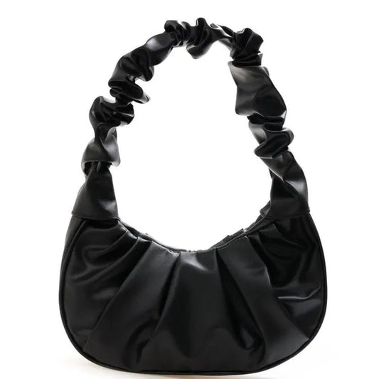 Handbag Stylish Pleated for Women - PU Leather