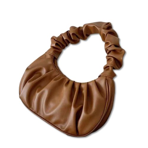 Handbag Stylish Pleated for Women - PU Leather - Regal Allure