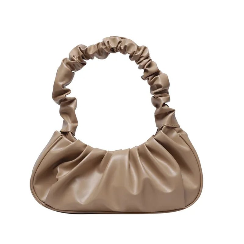 Handbag Stylish Pleated for Women - PU Leather