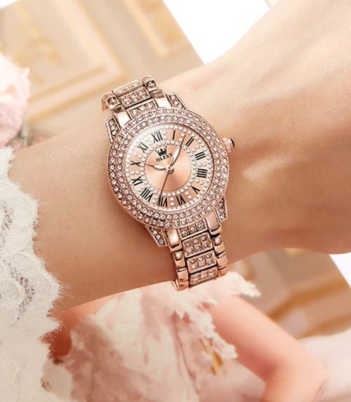 OLEVS Original Diamond Women Watch - Elegant Stainless Steel - Regal Allure