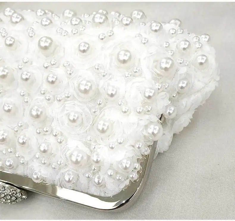 Pearl Evening Clutch Handbag - Formal Parties or Bridesmaid - Regal Allure