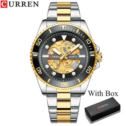 Stainless Steel Fashion Watches For Men - Waterproof 30m - Quartz - Regal Allure