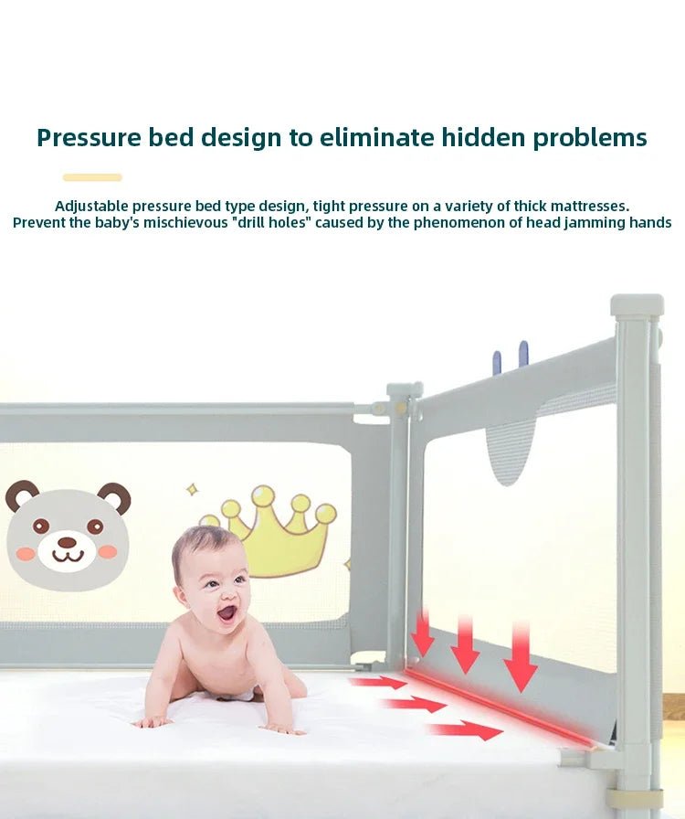 Toddler Infant Security Guardrail (Bed Rail) with Double Lock - Baby Safety - 150/220CM - Regal Allure