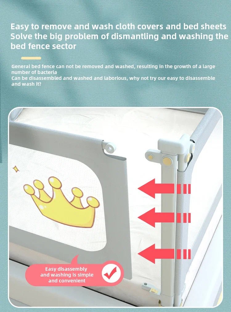 Toddler Infant Security Guardrail (Bed Rail) with Double Lock - Baby Safety - 150/220CM - Regal Allure