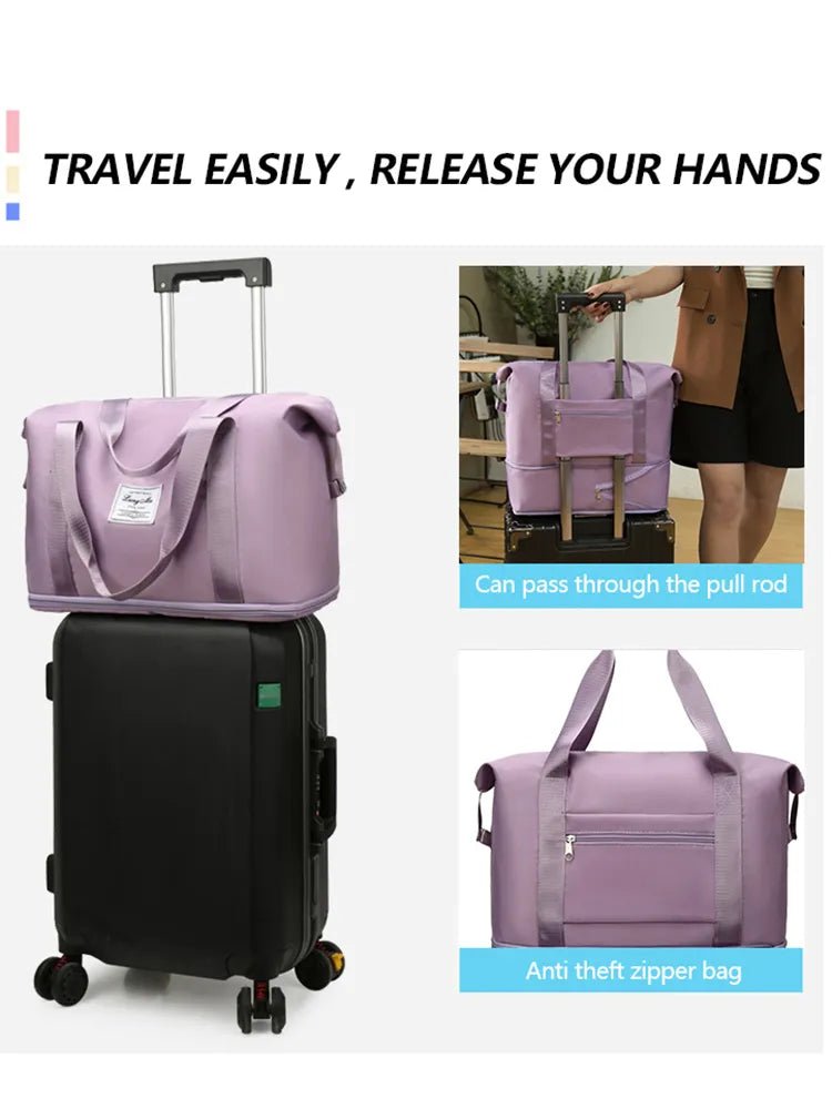 Travel Expandable Bag Hand Luggage  - Waterproof For Gym, Travel, Hand Piece Flight