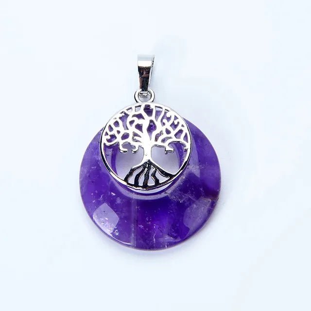 Tree of Life Natural Stones Pendant - Choose Your Gemstones - Regal Allure