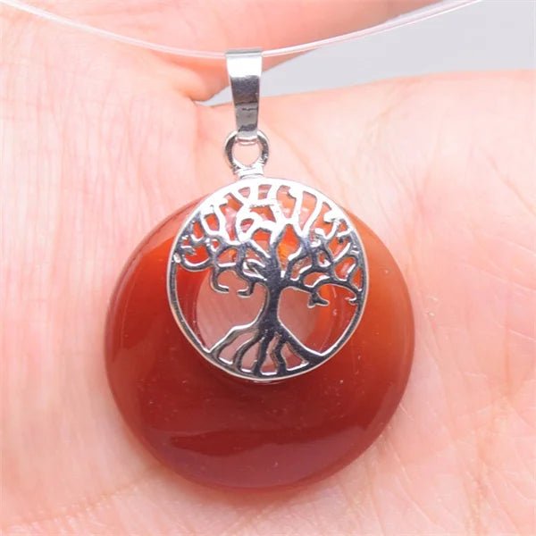 Tree of Life Natural Stones Pendant - Choose Your Gemstones - Regal Allure