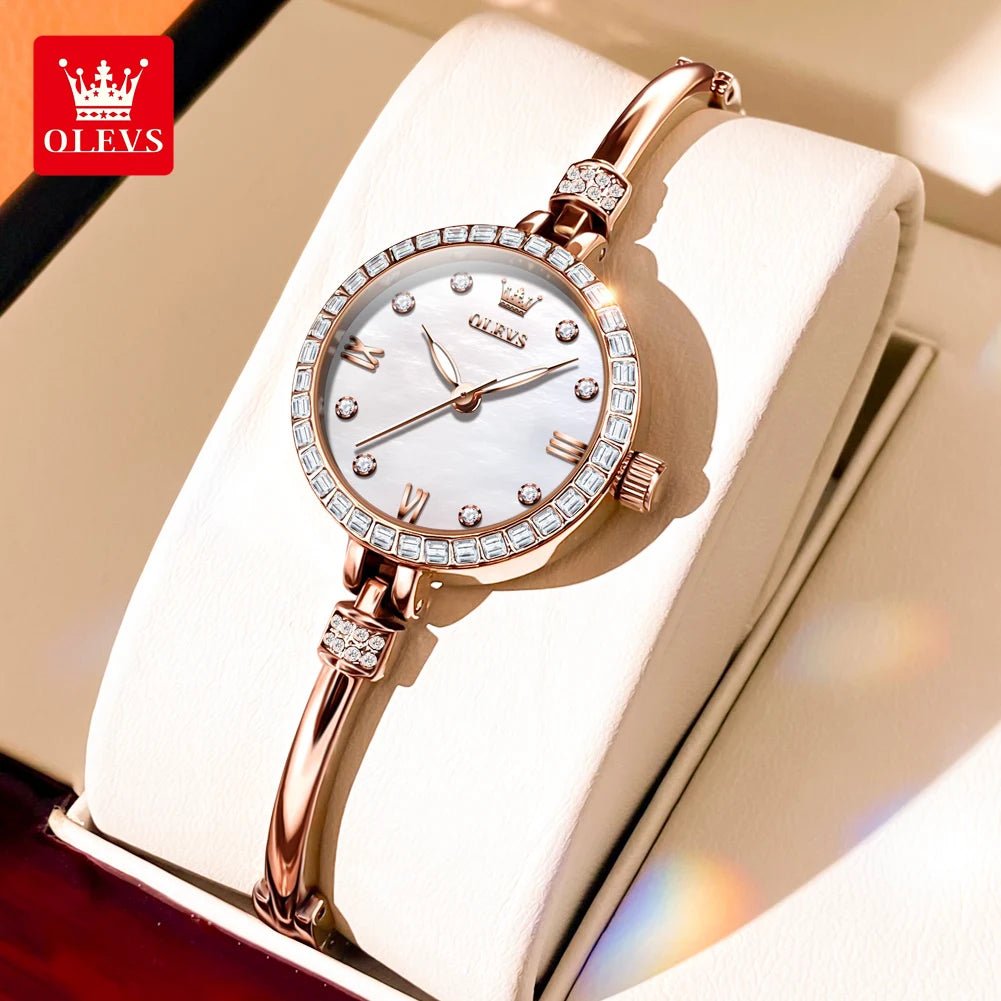 Ultra Thin 8mm Dial Watch for Women - Waterproof - OLEVS - Regal Allure