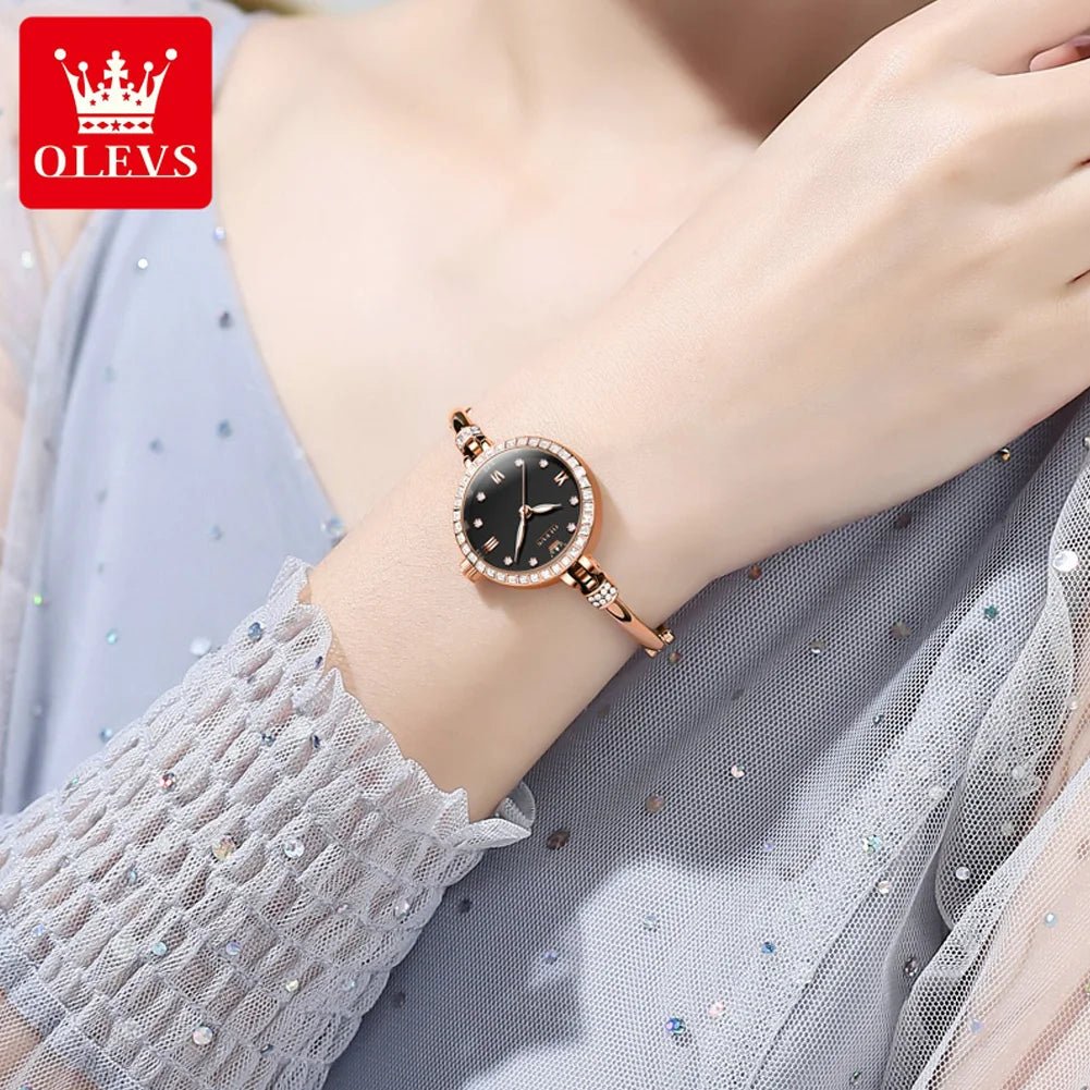 Ultra Thin 8mm Dial Watch for Women - Waterproof - OLEVS