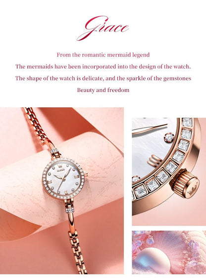 Ultra Thin 8mm Dial Watch for Women - Waterproof - OLEVS