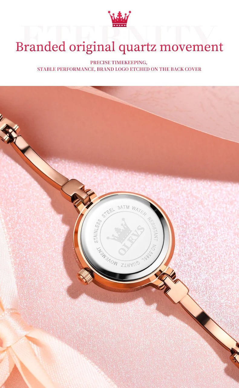 Ultra Thin 8mm Dial Watch for Women - Waterproof - OLEVS