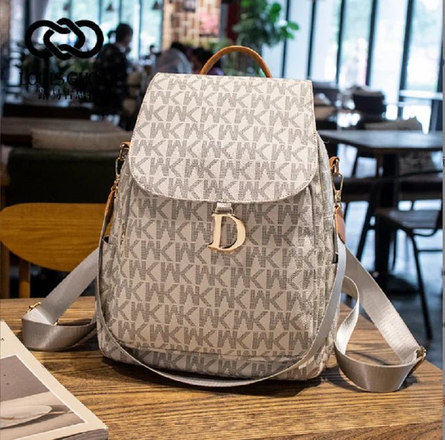 Woman Fashion Backpack Letter Printed - Travel Handbag