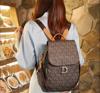 Woman Fashion Backpack Letter Printed - Travel Handbag