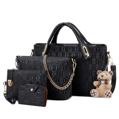 Woman Handbag Set 4 Pcs - PU Leather Luxury Design - Regal Allure