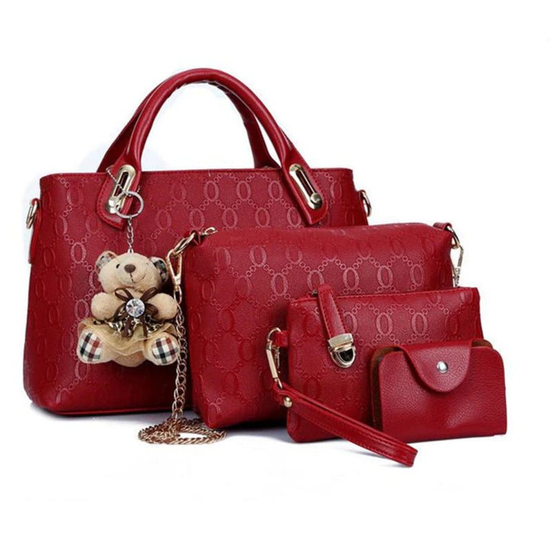 Woman Handbag Set 4 Pcs - PU Leather Luxury Design - Regal Allure