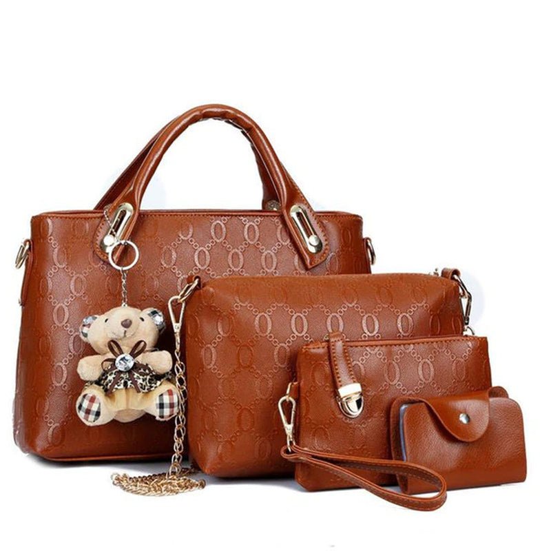 Woman Handbag Set 4 Pcs - PU Leather Luxury Design - Regal Allure