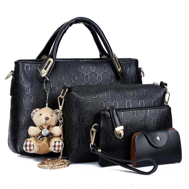 Woman Handbag Set 4 Pcs - PU Leather Luxury Design - Regal Allure