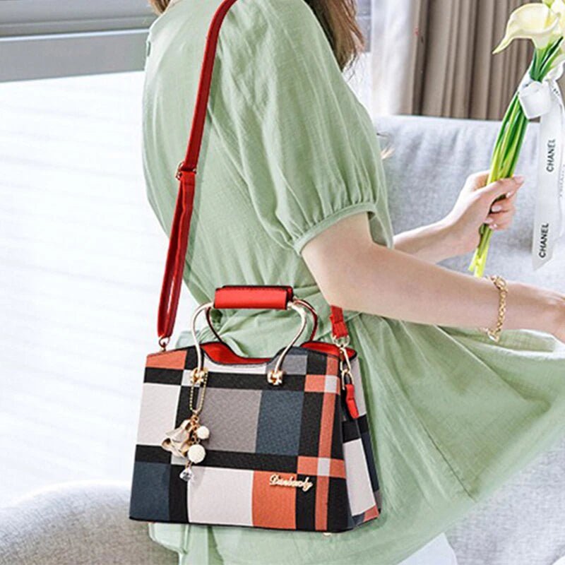 Women Fashion Bag Multicoloured - Synthetic Leather With Adjustable Strap 